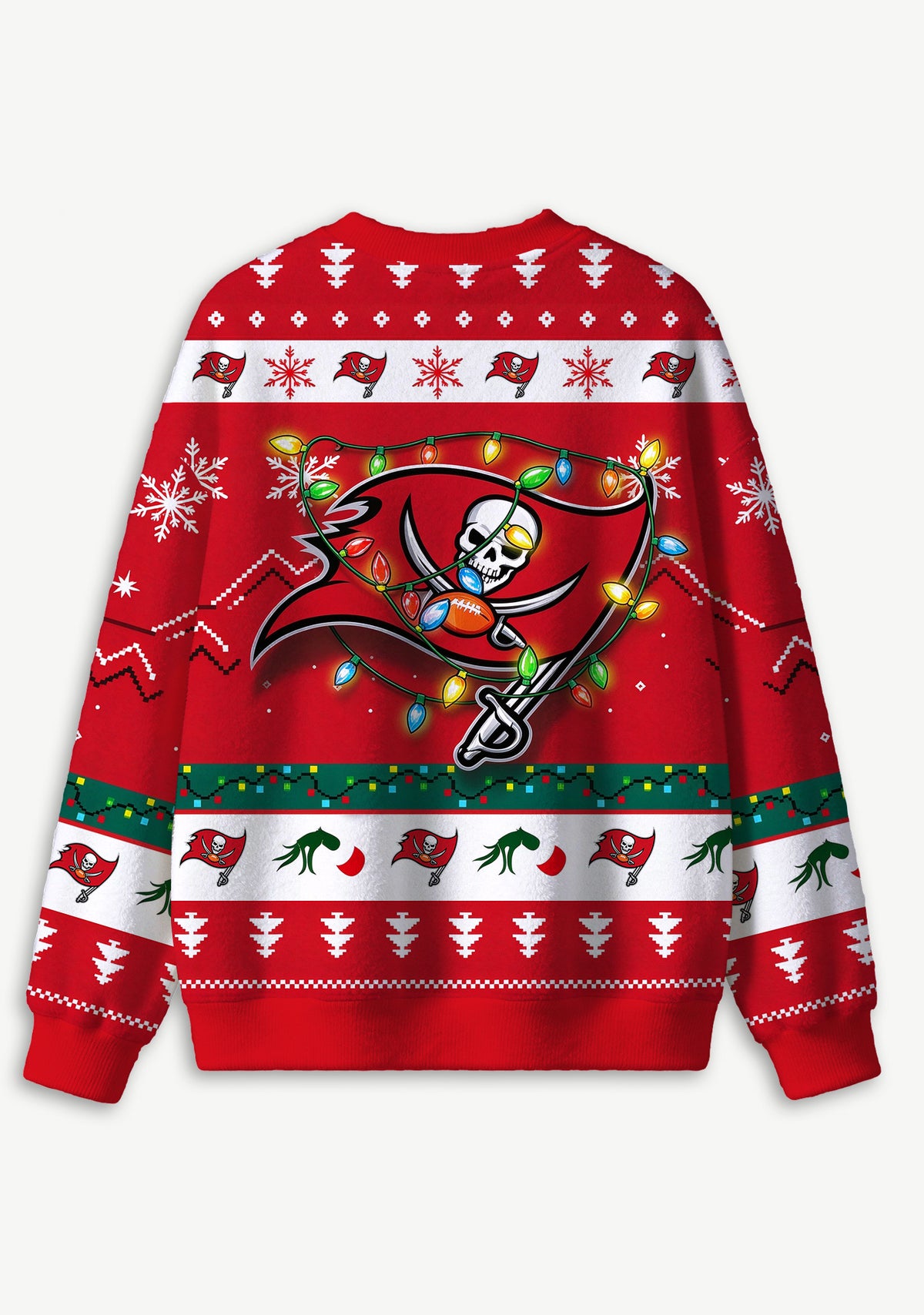Grinch Tampa Bay Buccaneers Logo Ugly Christmas Sweatshirt