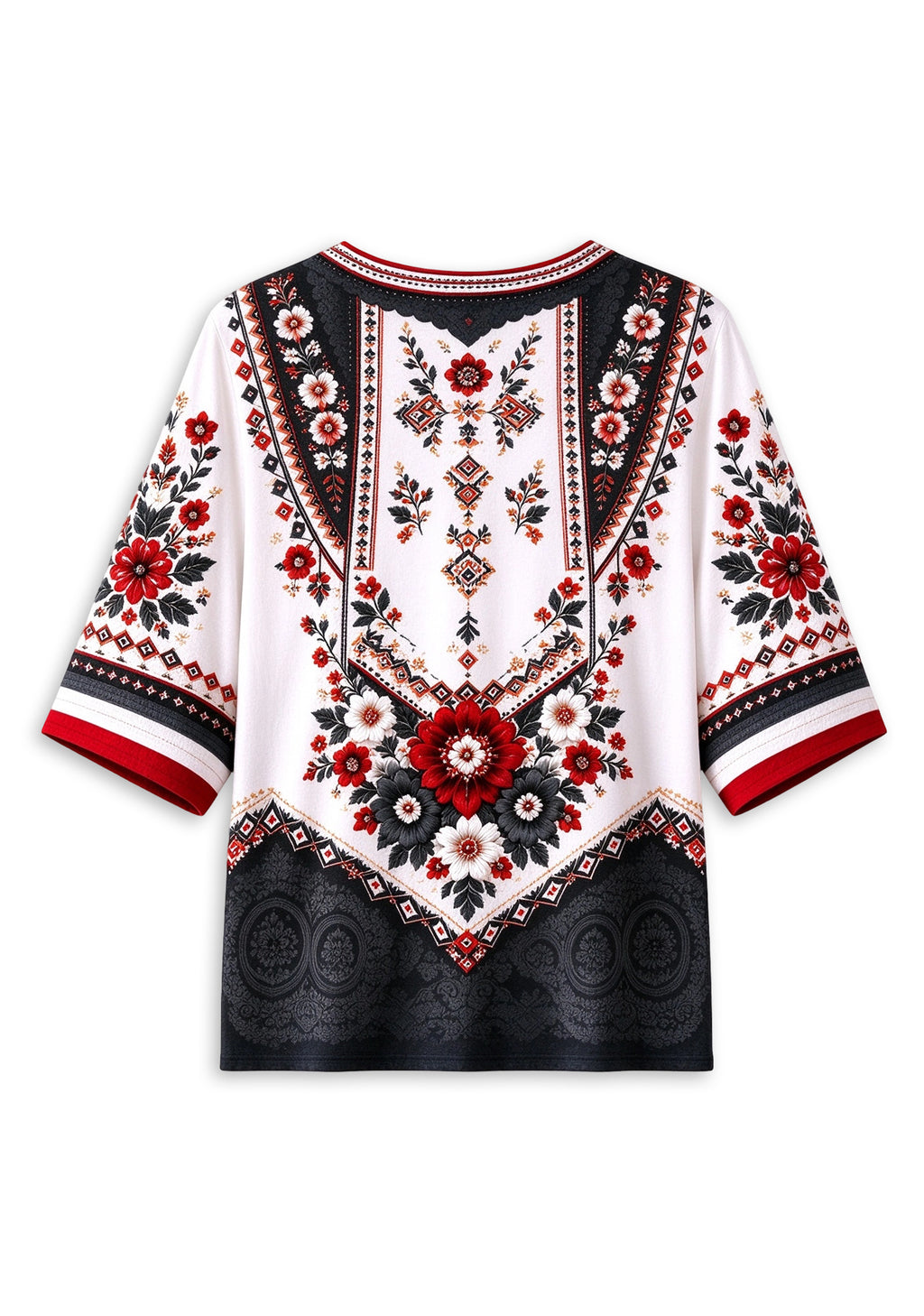 Women’s Tampa Bay Buccaneers Boho Floral V-Neck 3/4 Sleeve Shirt