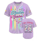 Personalized Grade And Name Colorful Stripes Teacher Baseball Jersey