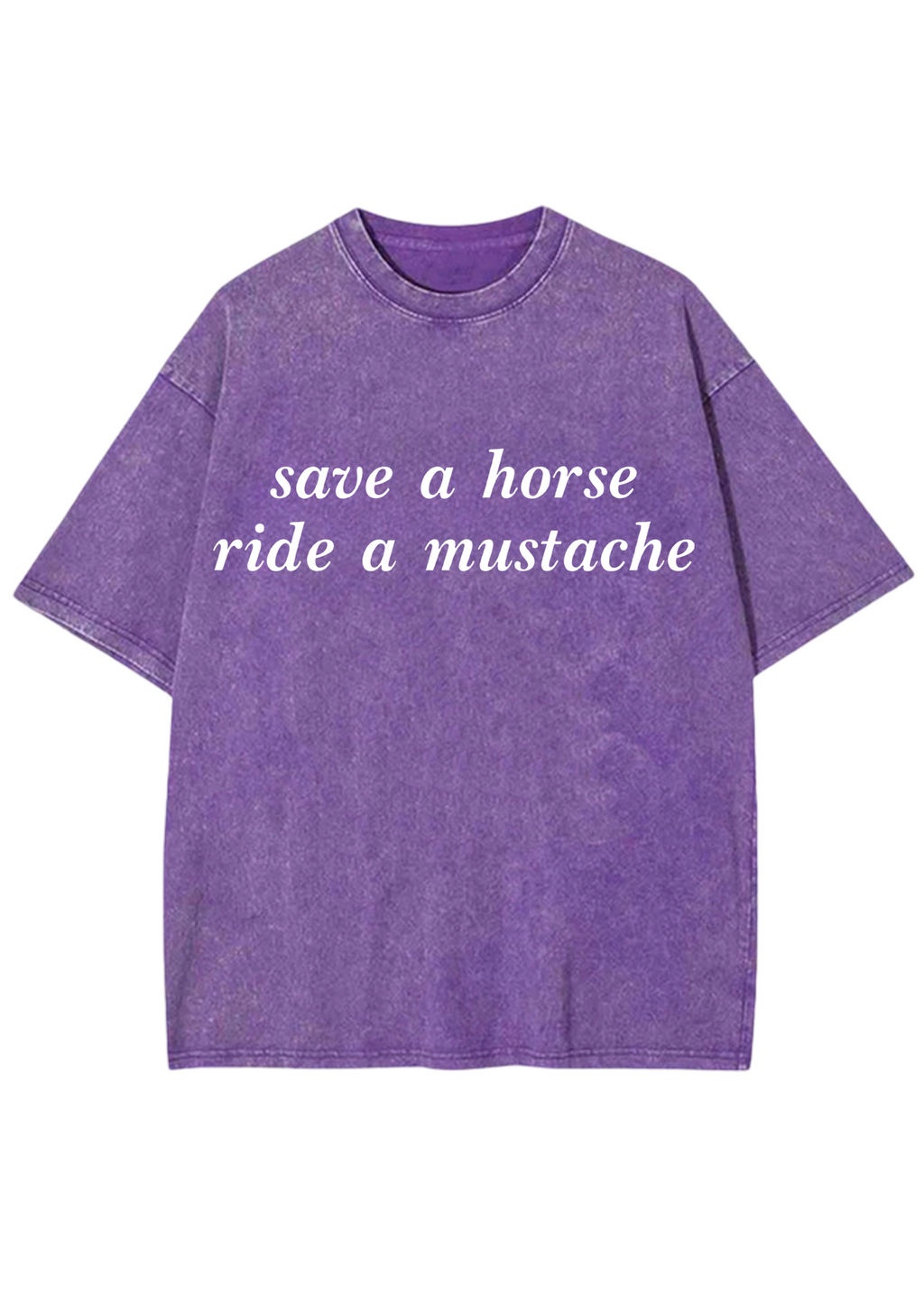 Save A Horse Ride A Mustache Y2K Washed Tee