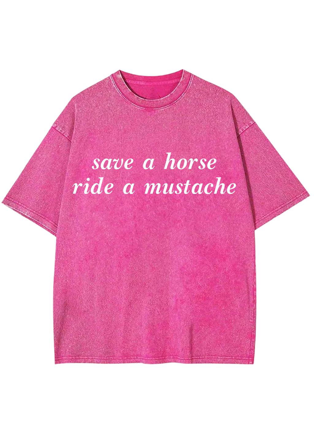 Save A Horse Ride A Mustache Y2K Washed Tee