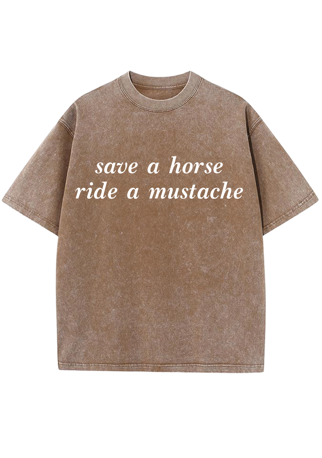 Save A Horse Ride A Mustache Y2K Washed Tee