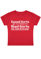 Good Girls Go To Heaven Y2K Baby Tee