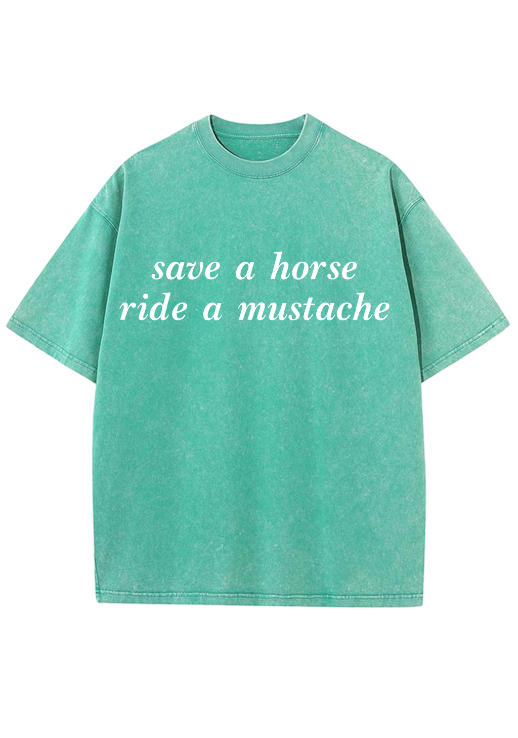 Save A Horse Ride A Mustache Y2K Washed Tee