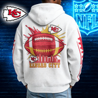 Kansas City Chiefs | Premium NFL Waffle Zipper Long Sleeve Hooded Sweatshirt HI
