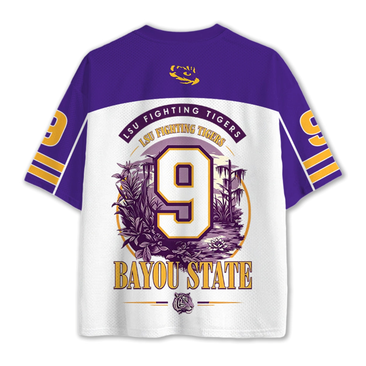 LSU Fighting Tigers Bayou State Retro Landscape NCAA Jersey Shirts Secondary image