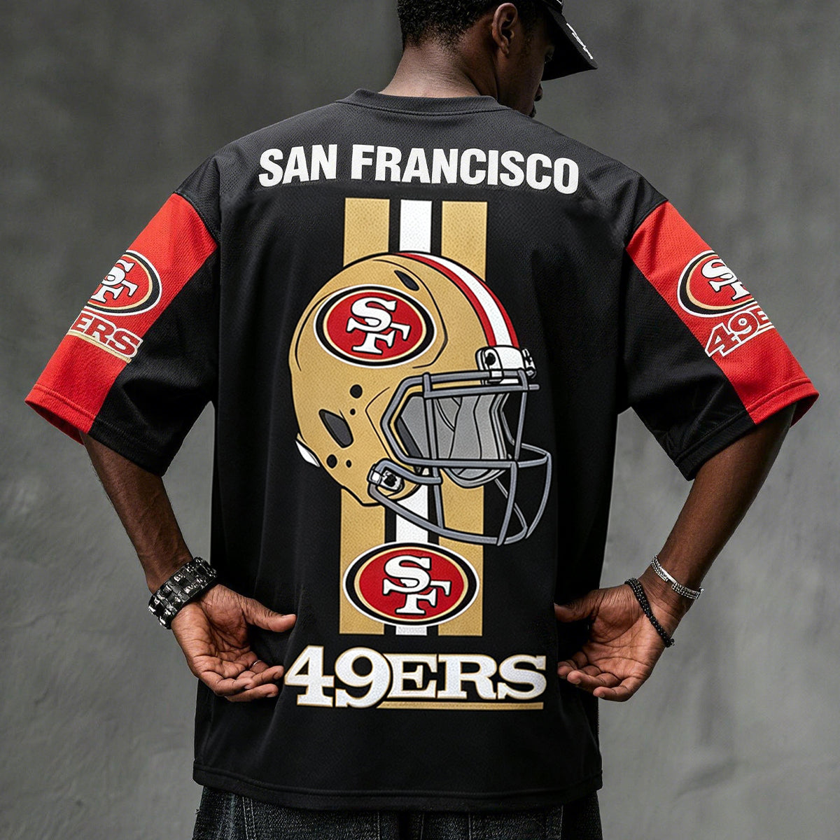 San Francisco 49ers Football Helmet Jersey Shirts