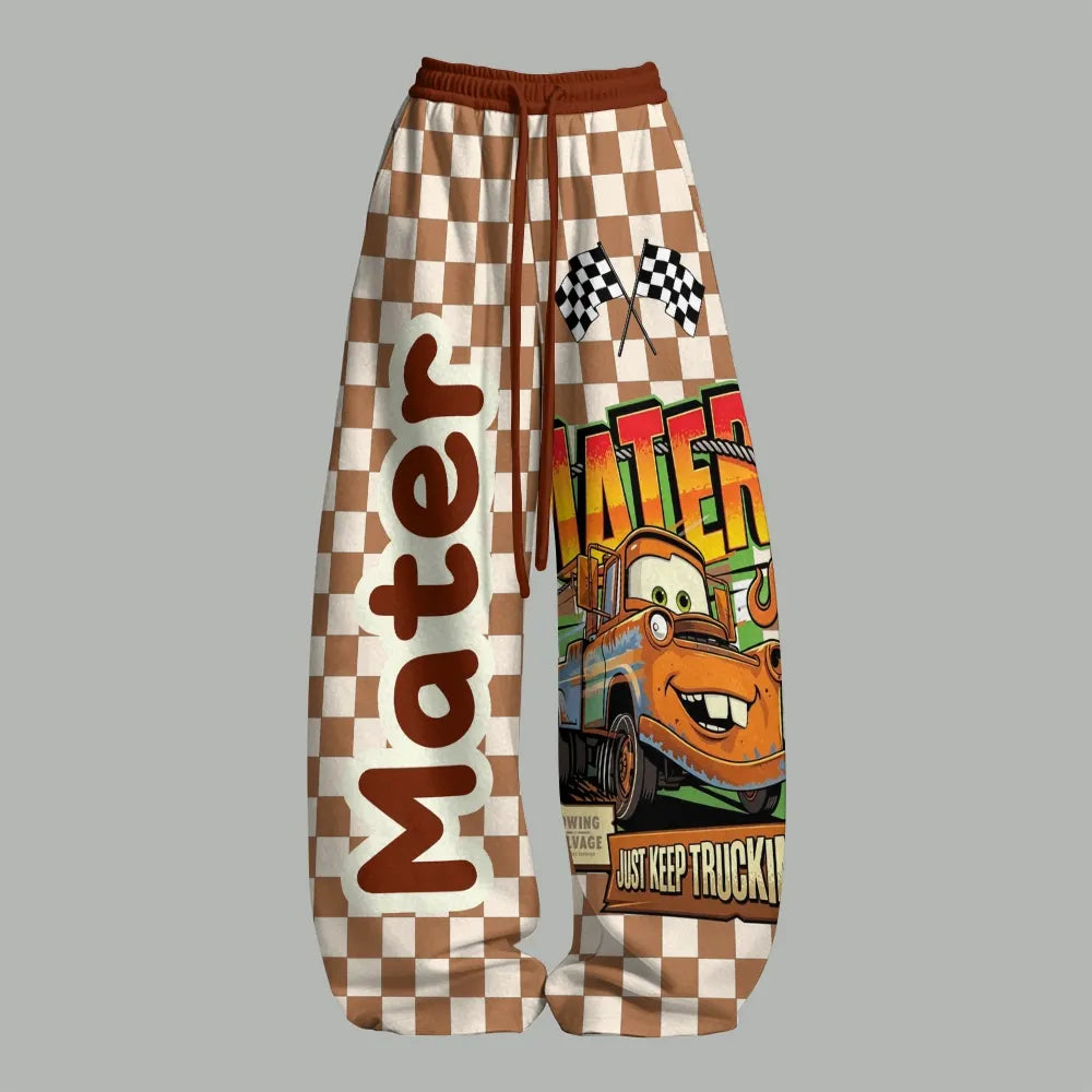 Crazy Racing Women T-Shirt  & Elasticated Trousers Two-Piece Set
