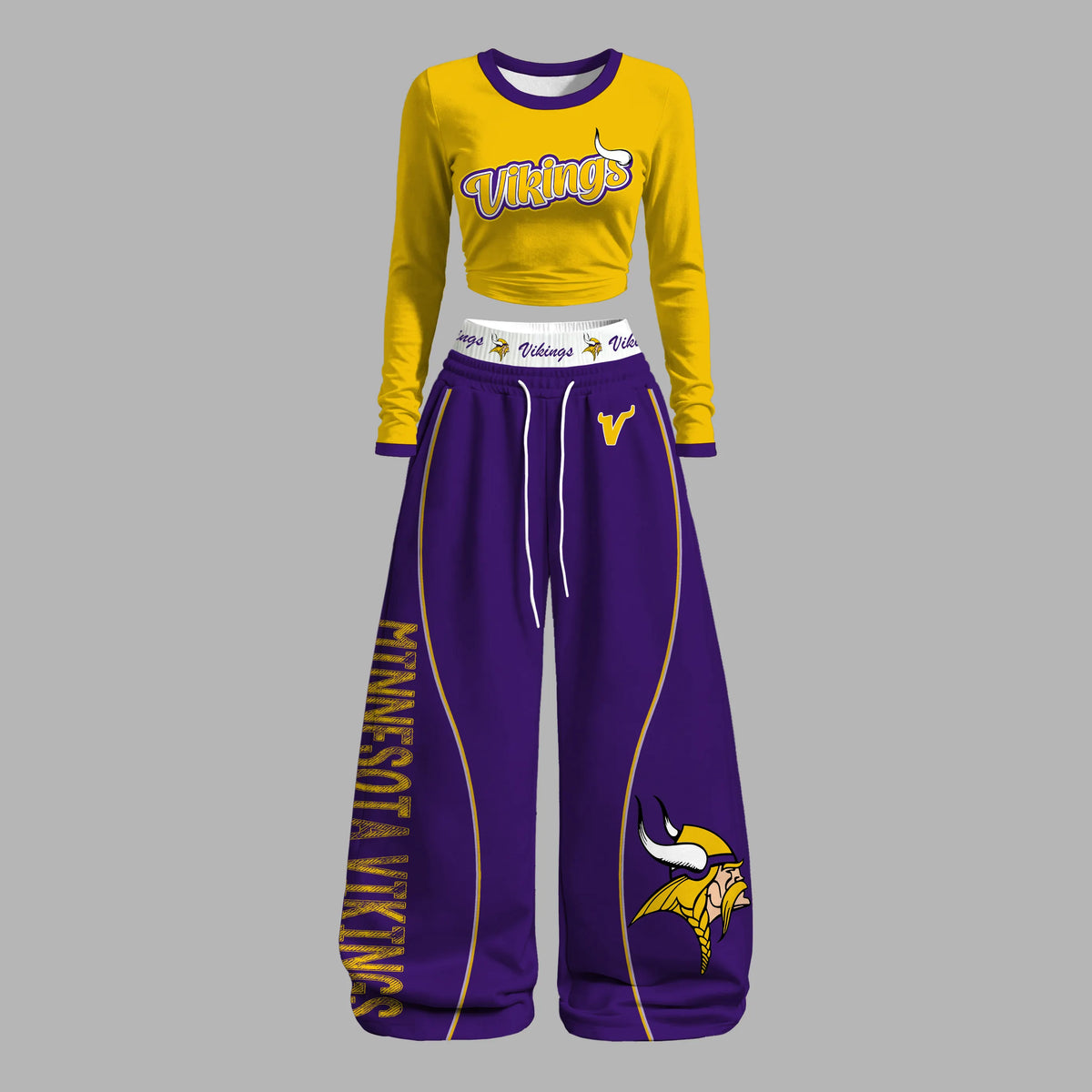 "Minnesota Vikings" Long-sleeved double-layer stretch pants set