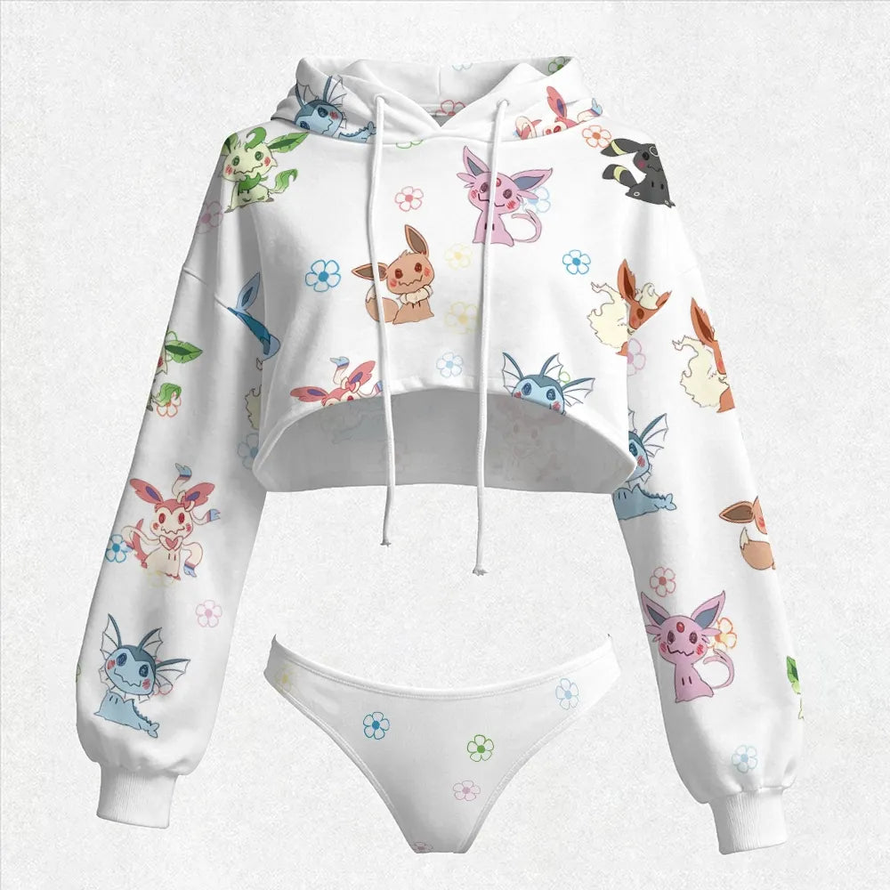 "Pokémon" Women's Hooded Thicken Suit Set