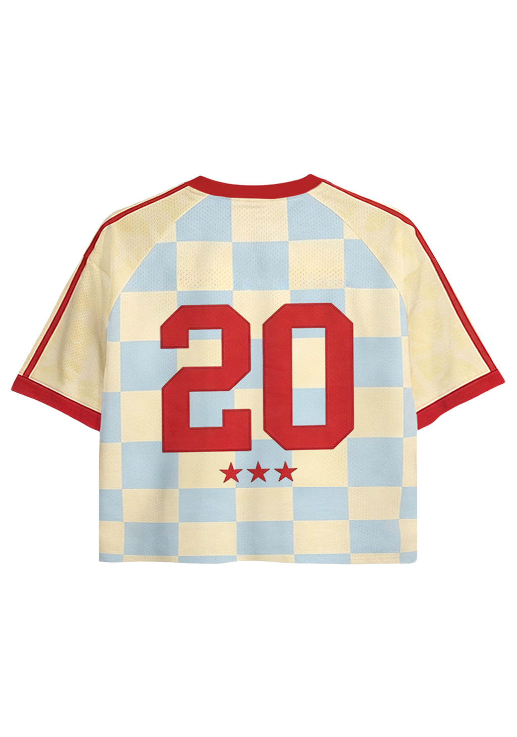 Colombia Checkerboard Cropped Mesh Jersey Shirt