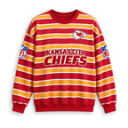 Men's Kansas City Chiefs Striped NFL Crew Neck Sweatshirt