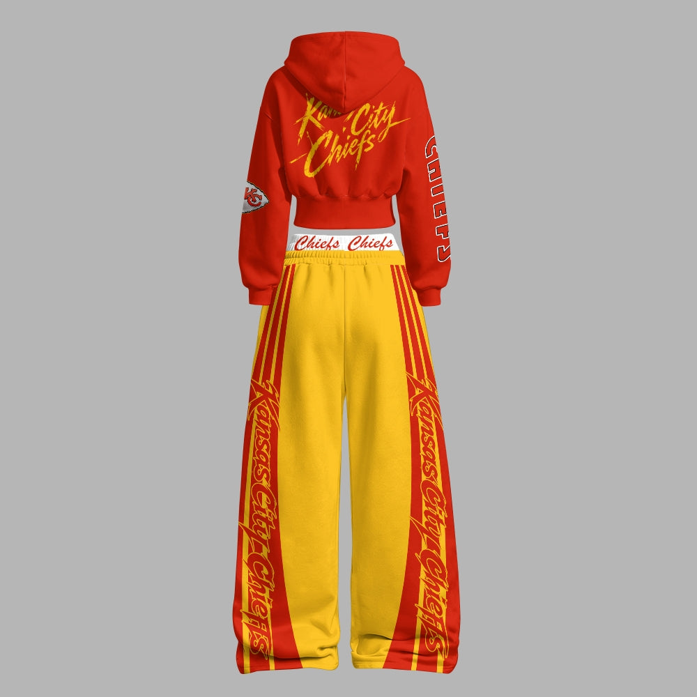 Kansas City Chiefs Zip-up hooded jacket and elastic-waist pants set | NFL