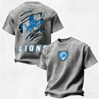 Detroit Lions Printed Unisex 100% Pure Cotton Washed T-Shirt
