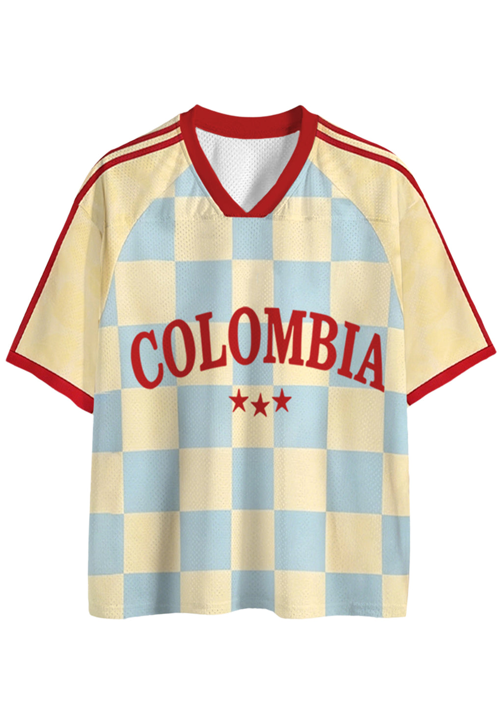 Colombia Checkerboard Mesh Jersey Shirts
