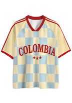Colombia Checkerboard Mesh Jersey Shirts