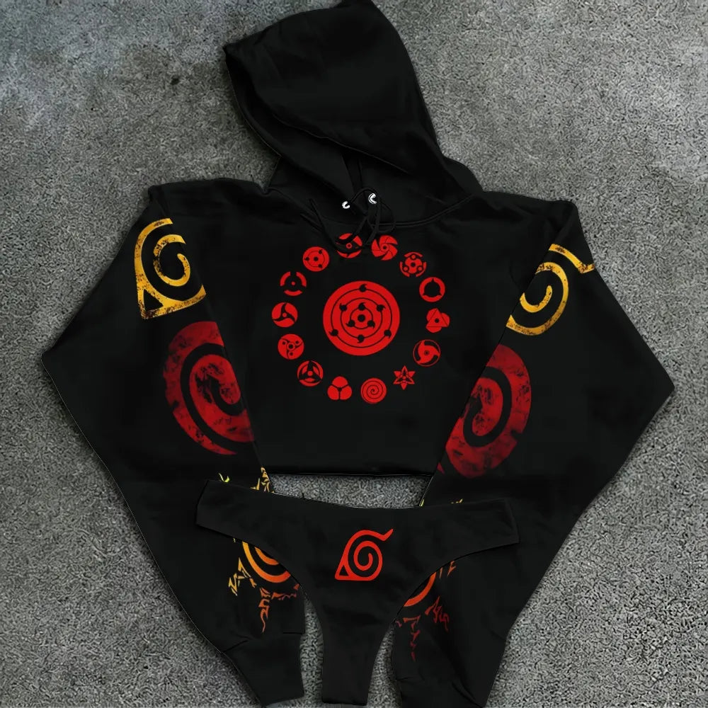NARUTO Women's Hooded Thicken Suit Set