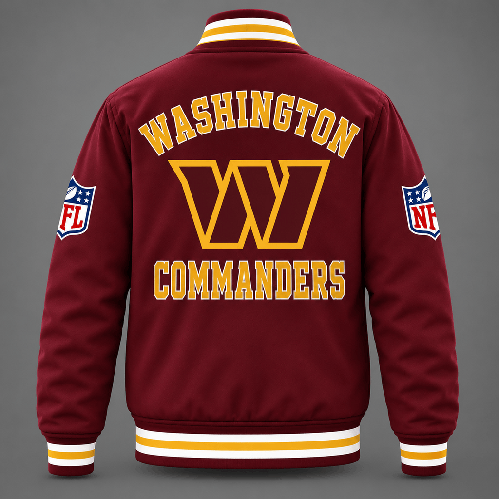 Washington Commanders Maroon Varsity Jacket