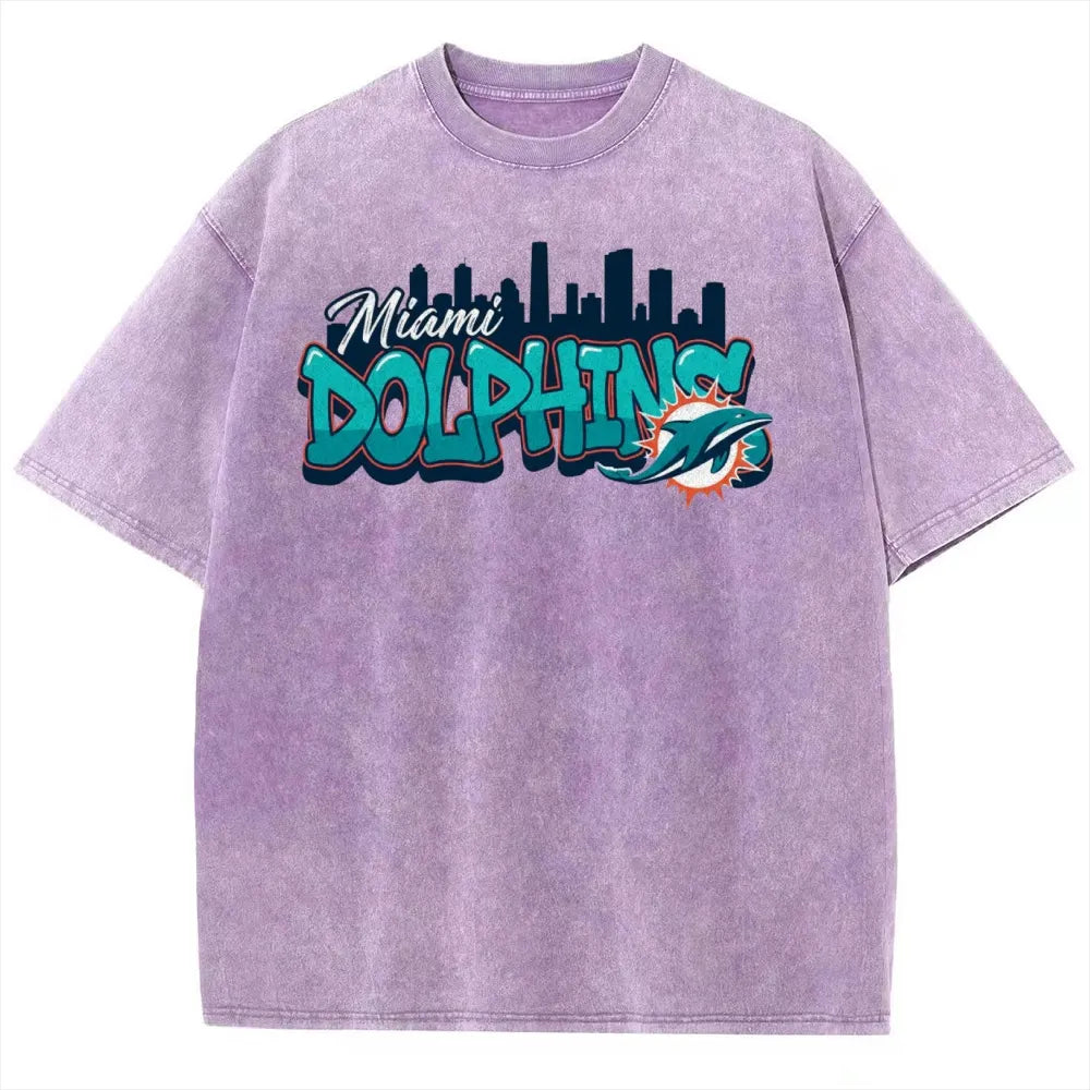 Miami Dolphins Unisex Vintage Washed T-shirt