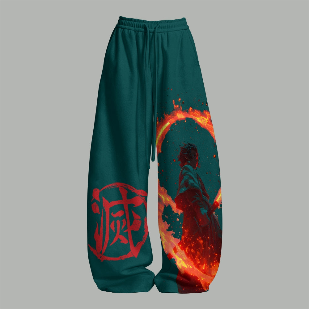 Demon Slayer Top & Elasticated Trousers Two-Piece Set