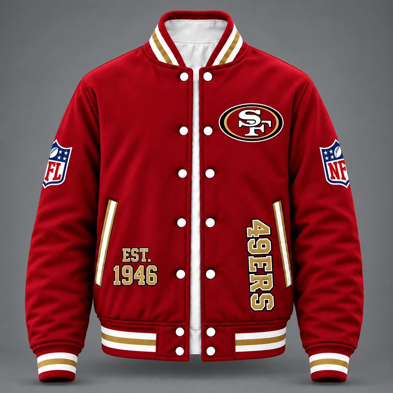 San Francisco 49ers Red Varsity Jacket Secondary image