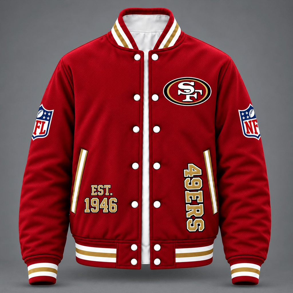 San Francisco 49ers Red Varsity Jacket