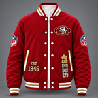 San Francisco 49ers Red Varsity Jacket