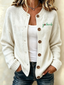 Women'S Football Printed Knitted Cardigan