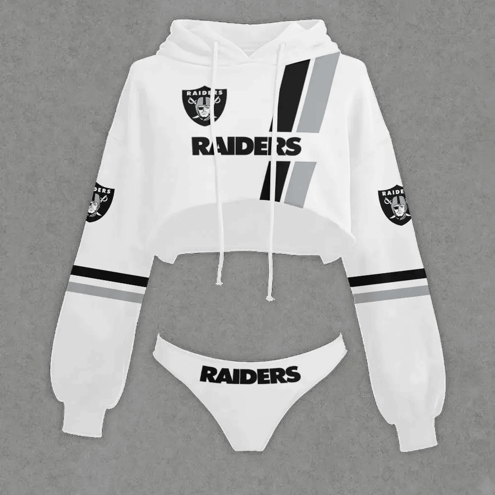 Las Vegas Raiders Cropped Hoodie & Bottom Set