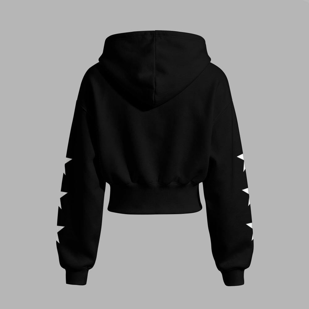 Zip-up hooded jacket and elastic-waist pants set 2609007214