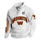 Vintage Washington Commanders Button Mock Neck Sweatshirt