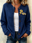 Women's Football Fans Printed Knitted Cardigan Top