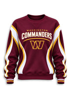 Women's Washington Commanders Crewneck Sweatshirt & Flared Pants 2 Piece Set