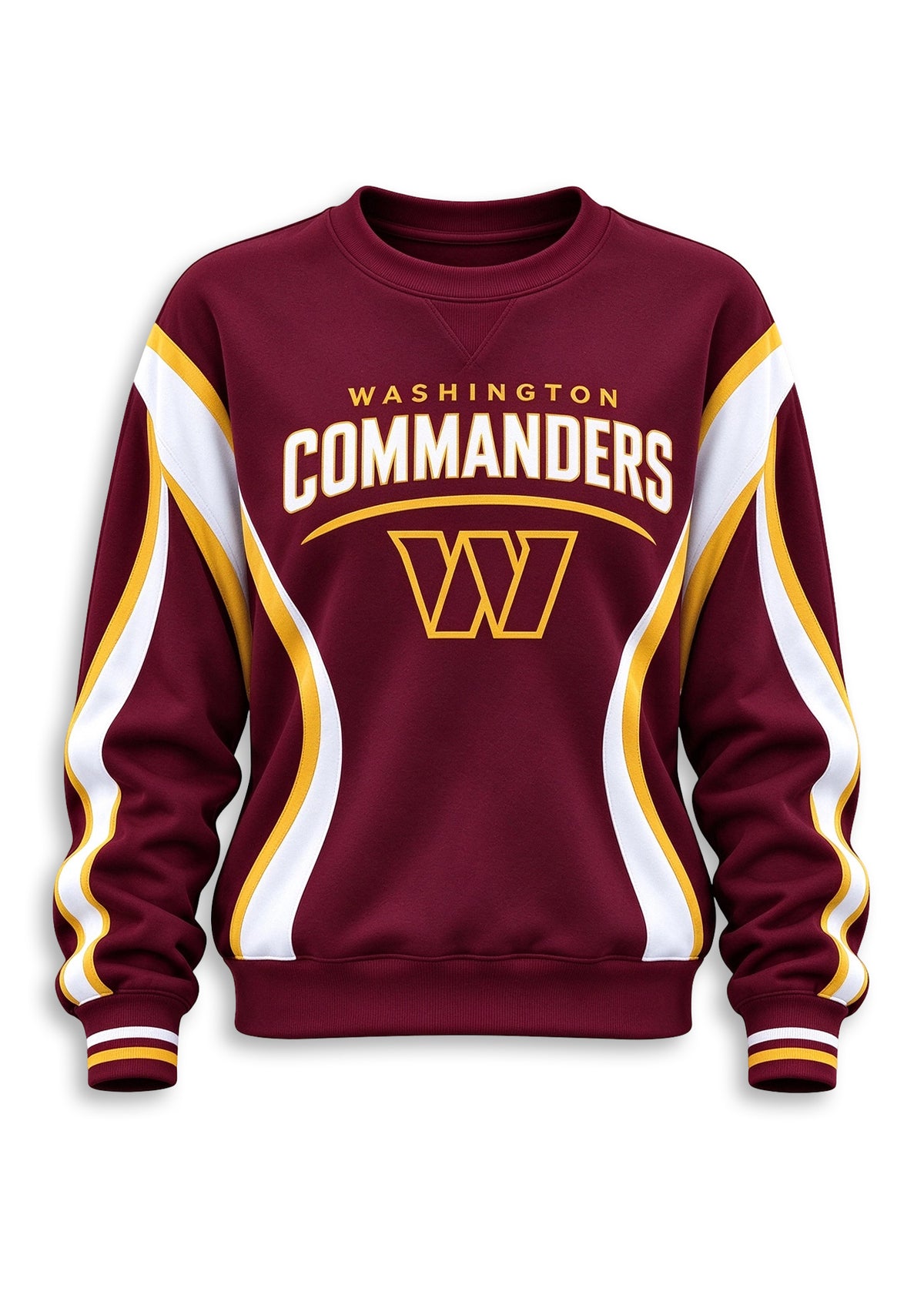 Women's Washington Commanders Crewneck Sweatshirt & Flared Pants 2 Piece Set