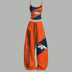 Denver Broncos Top & Elasticated Trousers Two-Piece Set | NFL