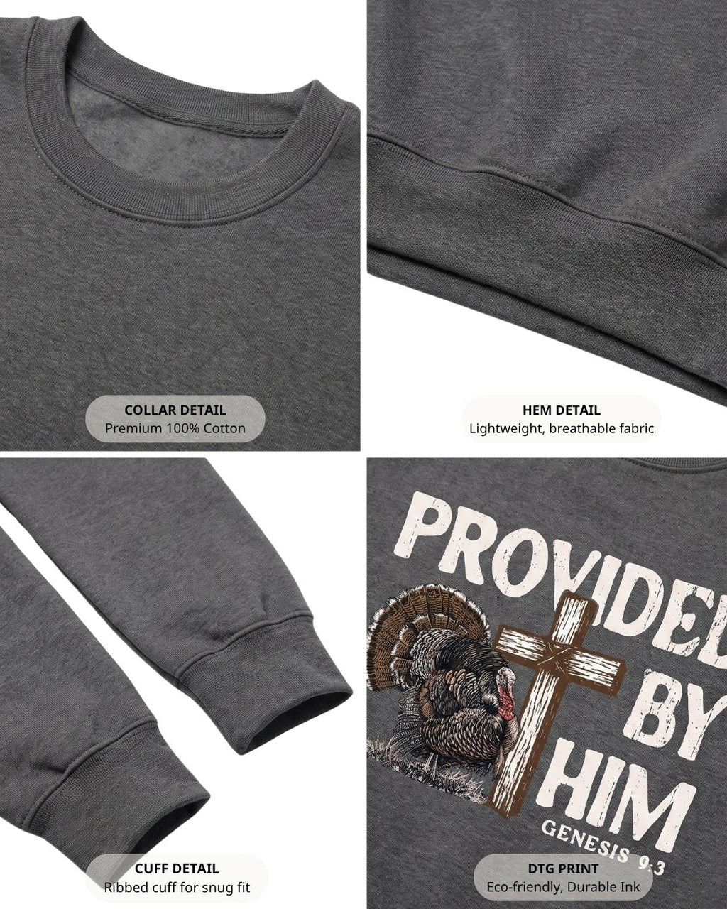 Provided By Him  SWEATSHIRT