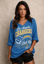 Women Los Angeles Chargers Long Sleeve Game Day Shirt