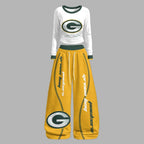 Green Bay Packers Long-Sleeved Double-Layer Stretch Pants Set | NFL