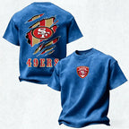 San Francisco 49ers Printed Unisex 100% Pure Cotton Washed T-Shirt