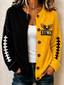 Women's Football Printed Knitted Cardigan