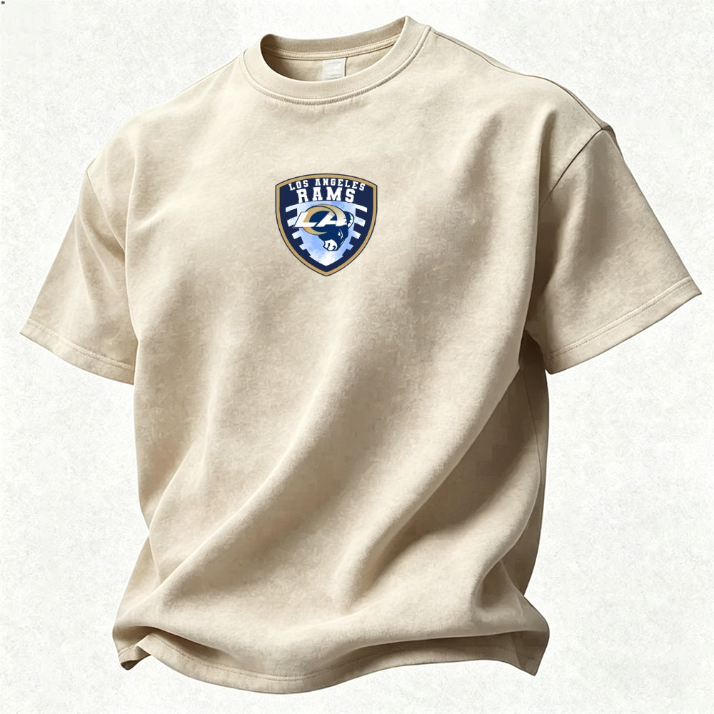 Los Angeles Rams Printed Unisex 100% Pure Cotton Washed T-Shirt