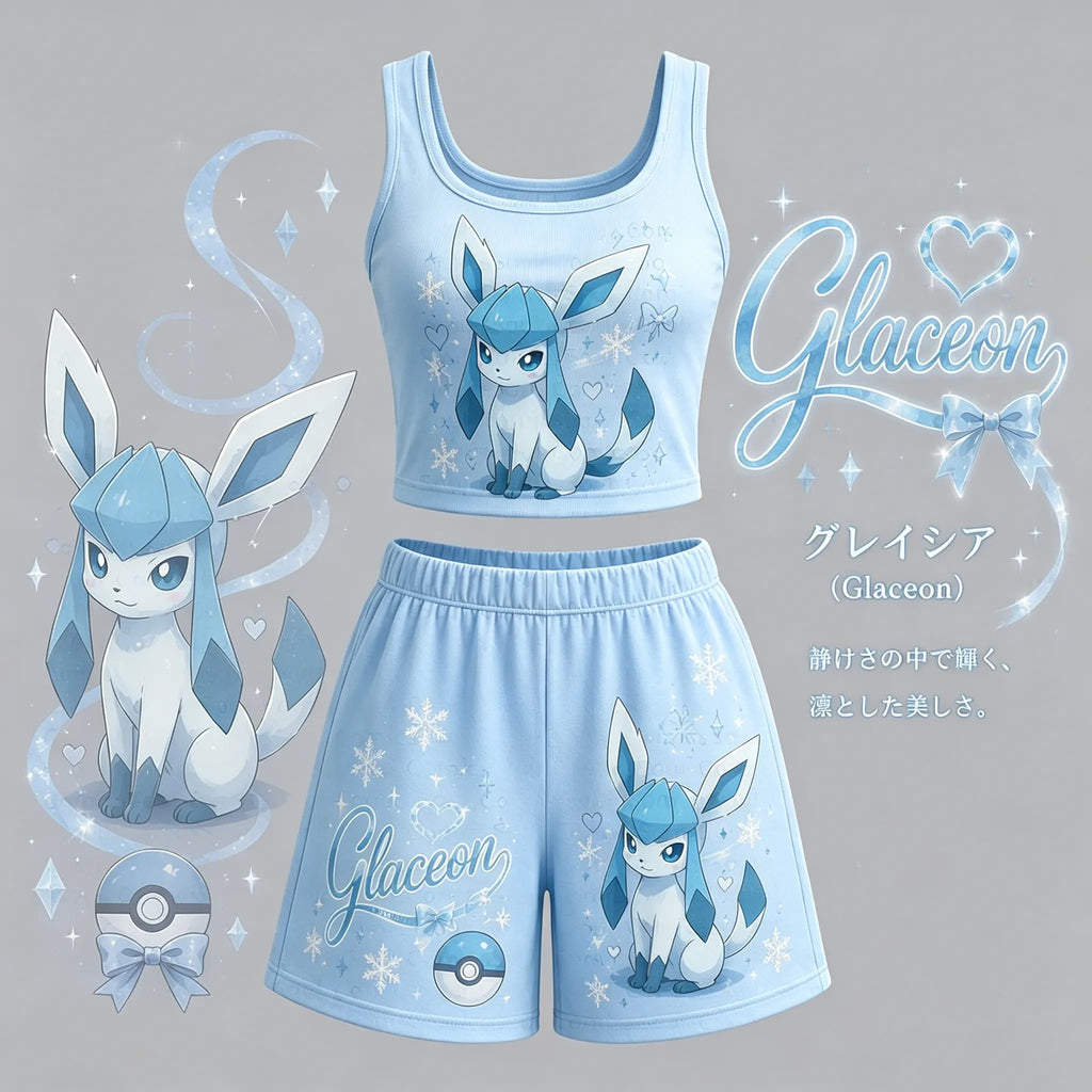 Anime Pokémon Vest and shorts Two-Piece Set