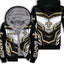 New Orleans Saints Geometric Color Fleece Lined Zip Up Football Fan Hooded Jacket