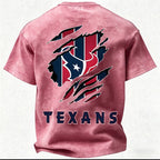 Houston Texans Printed Unisex 100% Pure Cotton Washed T-Shirt
