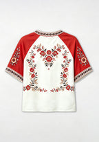 Los Angeles Angels Vintage Floral Heart V‑Neck Raglan V-Neck T-Shirt