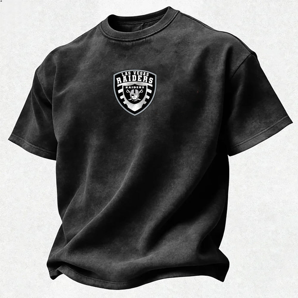 Las Vegas Raiders Printed Unisex 100% Pure Cotton Washed T-Shirt Secondary image