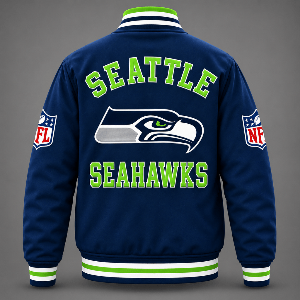 Seattle Seahawks Navy Varsity Jacket