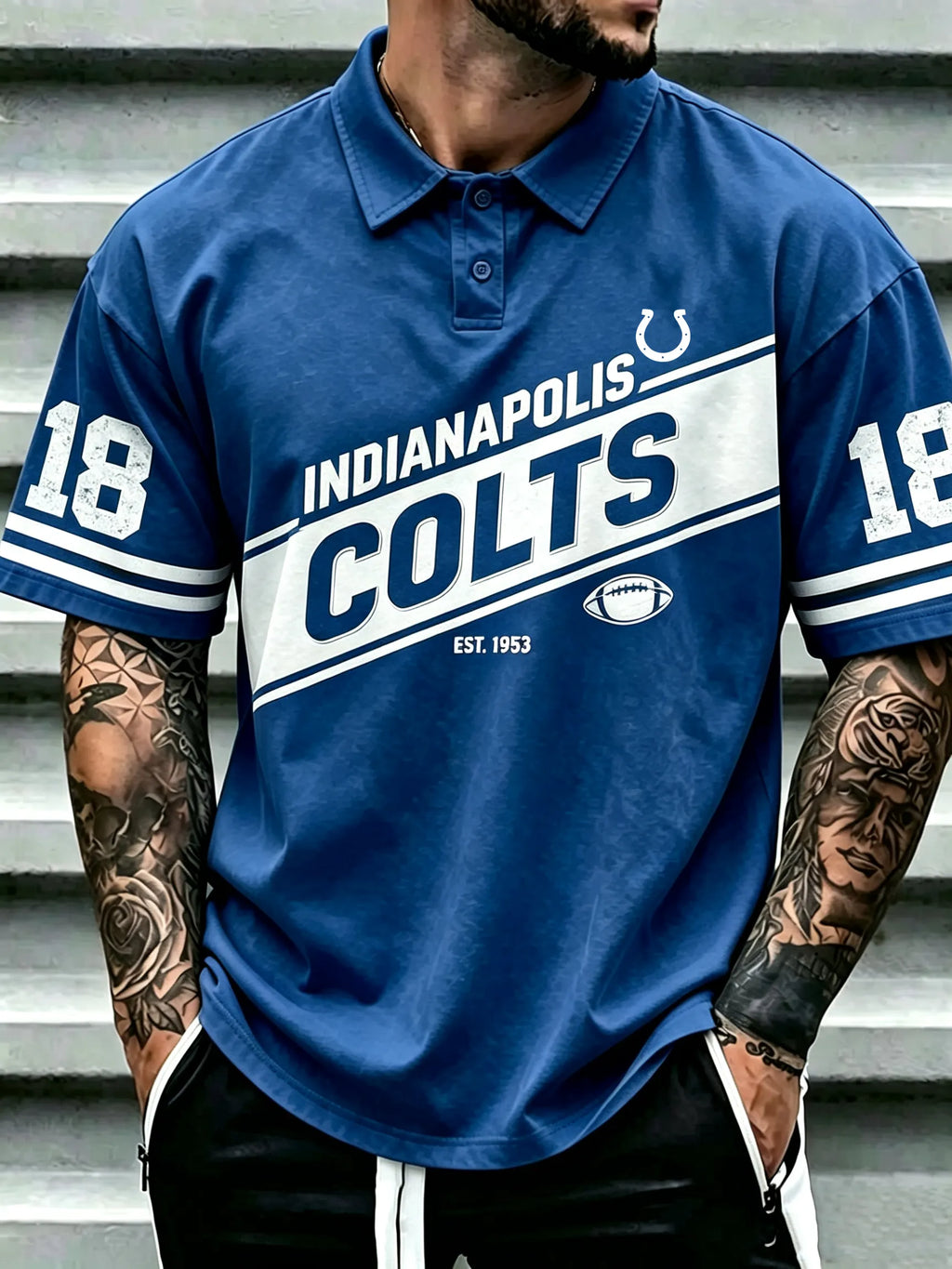 Indianapolis Colts Men's Printed Polo Shirt