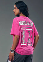 Atlanta Falcons Pink Out Tackle Breast Cancer Awareness V-Neck T-Shirt
