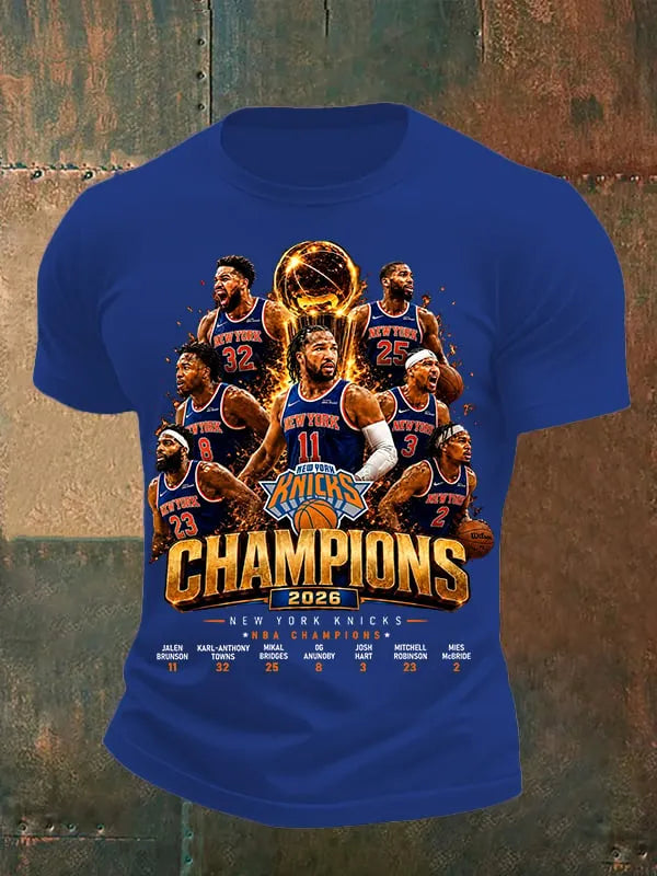 Men's New York Knicks Champions Team Roster T-shirt